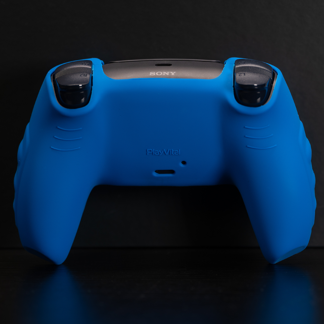 PlayVital Anti-Slip Silicone Case for PS5 Controller Blue/Black