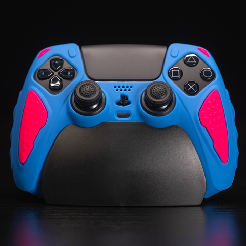 PlayVital Anti-Slip Silicone Case for PS5 Controller Blue/Pink