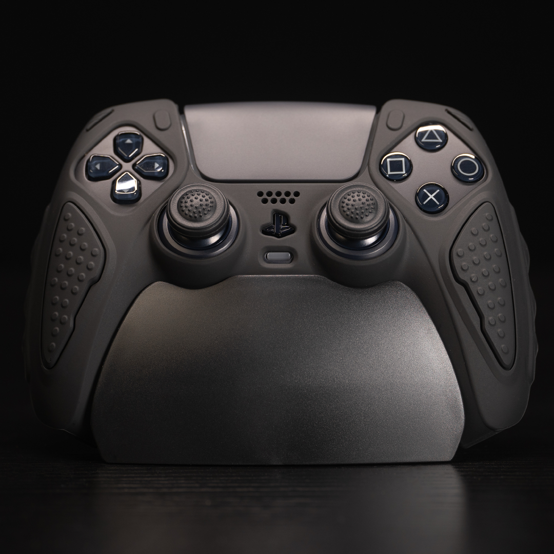 PlayVital Anti-Slip Silicone Case for PS5 Controller Black