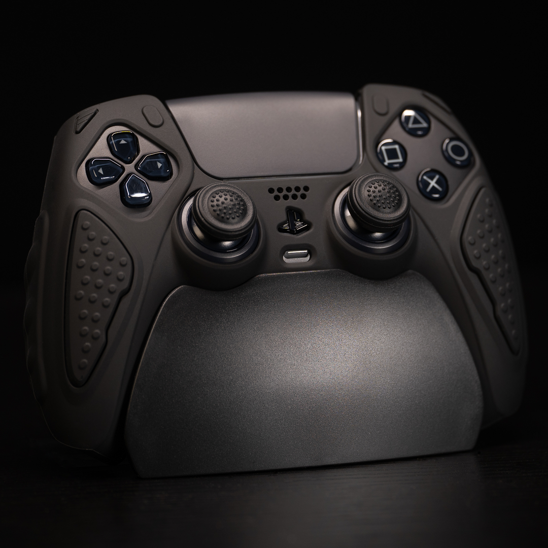 PlayVital Anti-Slip Silicone Case for PS5 Controller Black