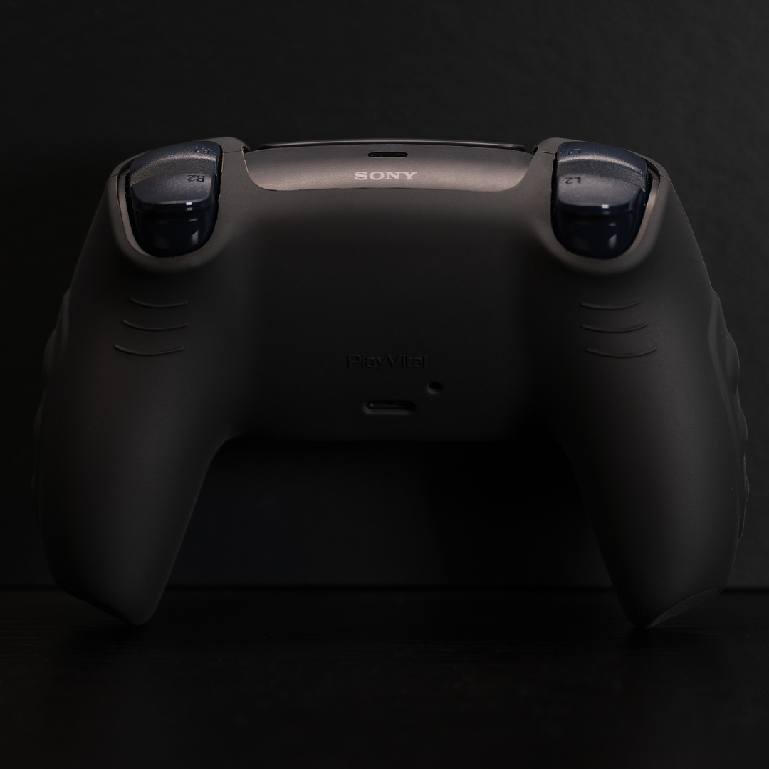 PlayVital Anti-Slip Silicone Case for PS5 Controller Black