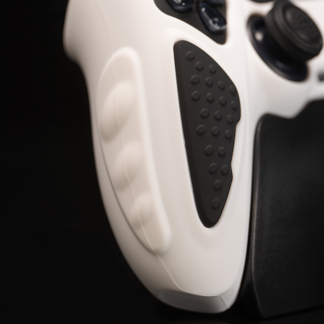PlayVital Anti-Slip Silicone Case for PS5 Controller White/Black