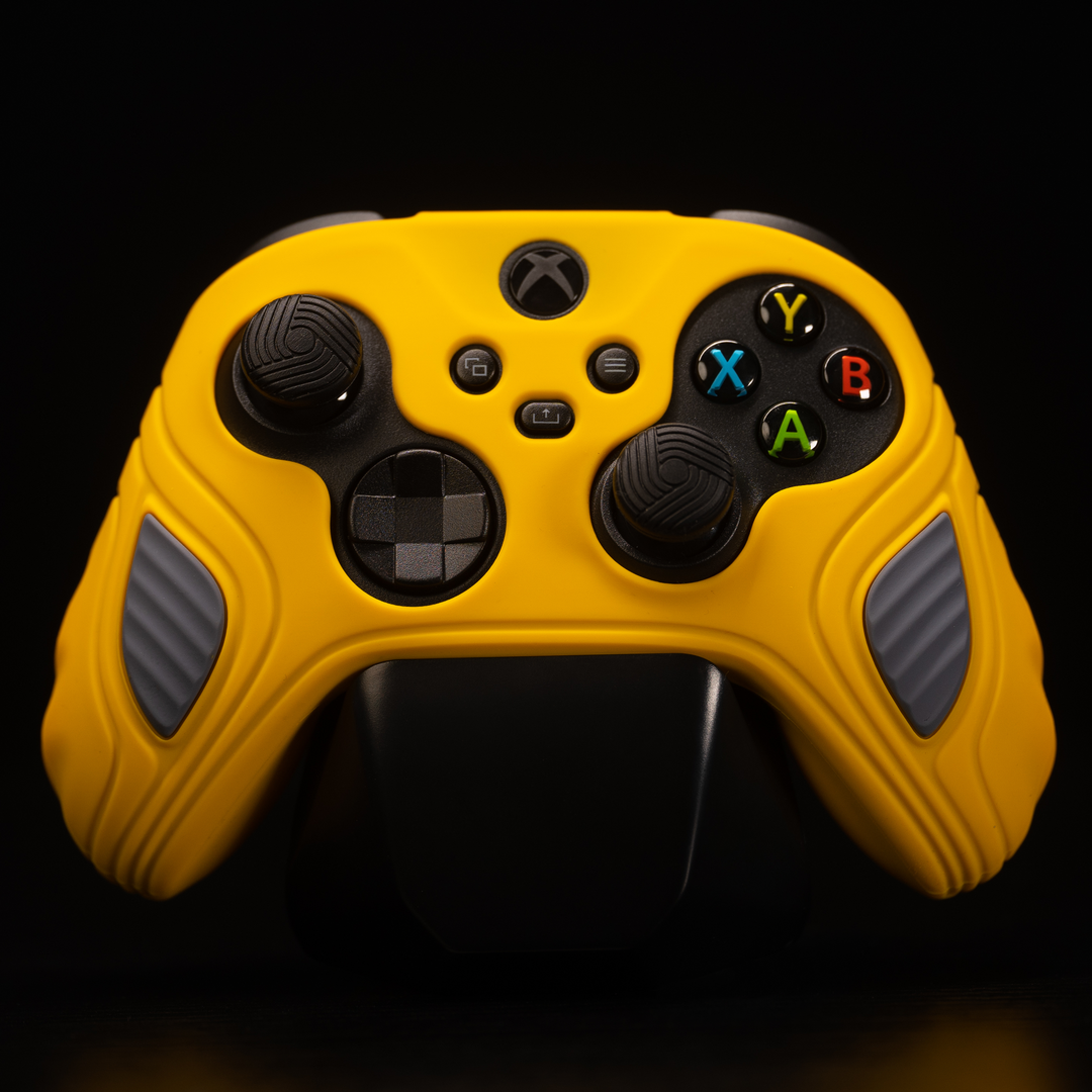 PlayVital Anti-Slip Silicone Case for Xbox Series X/S Controller Yellow/Grey
