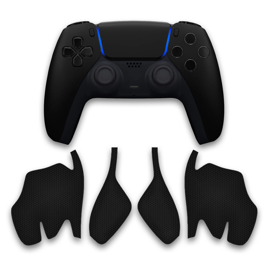 PS5 Black Controller Anti-Slip Rubber Grip Sticker Sweat Absorbent