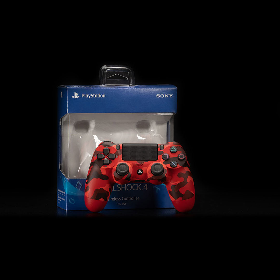 Red Camo PS4 Mouse Click Face Buttons, Triggers & Bumpers
