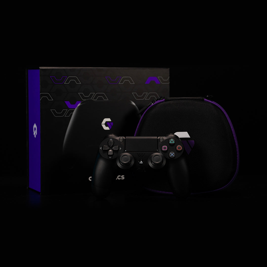 Black PS4 2 Back Buttons + Mouse Click Face Buttons, Triggers & Bumpers