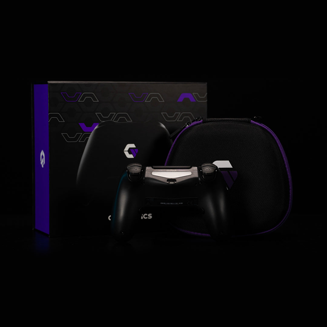 Black PS4 2 Back Buttons + Mouse Click Face Buttons, Triggers & Bumpers