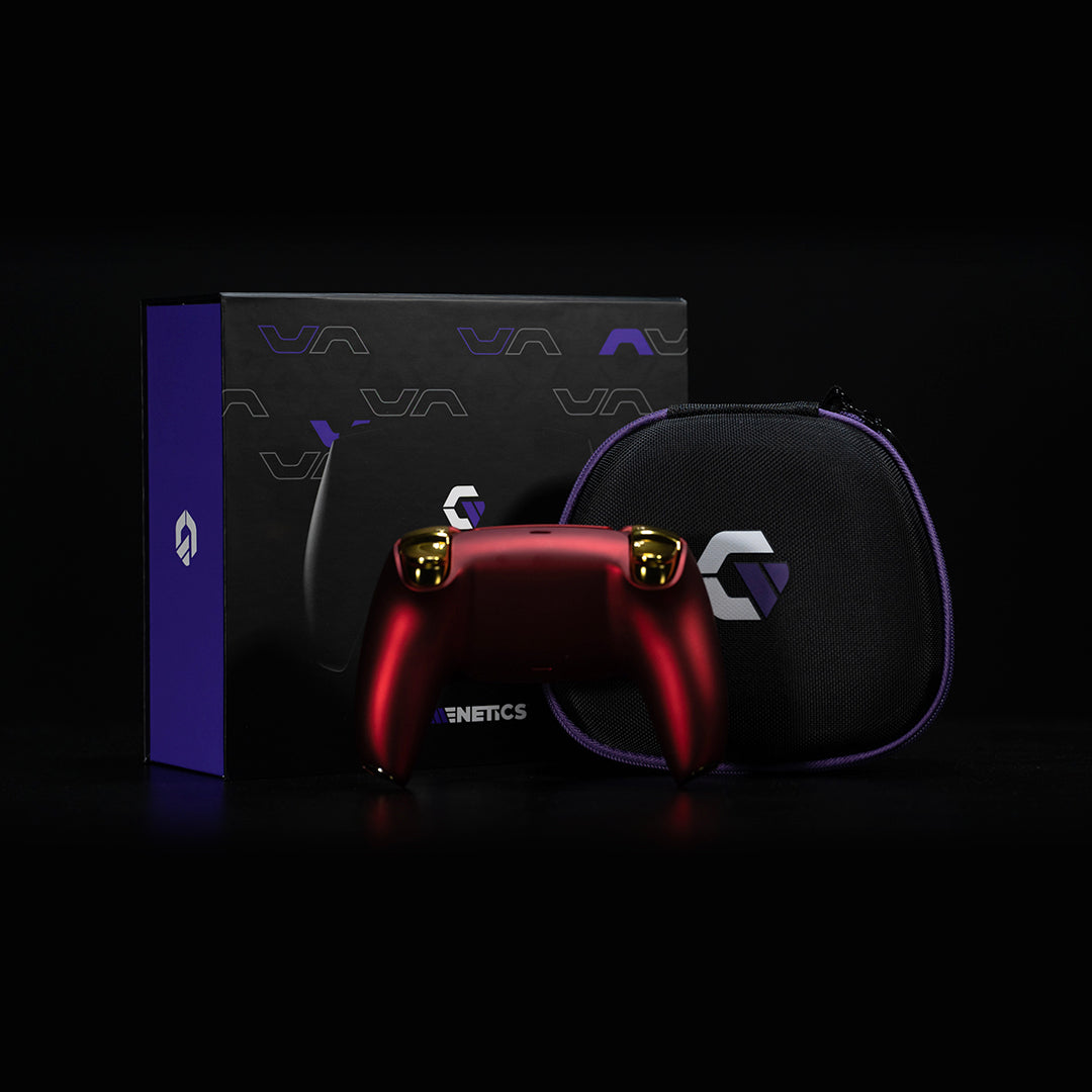 Crimson Red Chrome Gold PS5