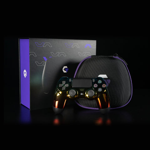 Rainbow Chrome PS4 Mouse Click Face Buttons, Triggers & Bumpers