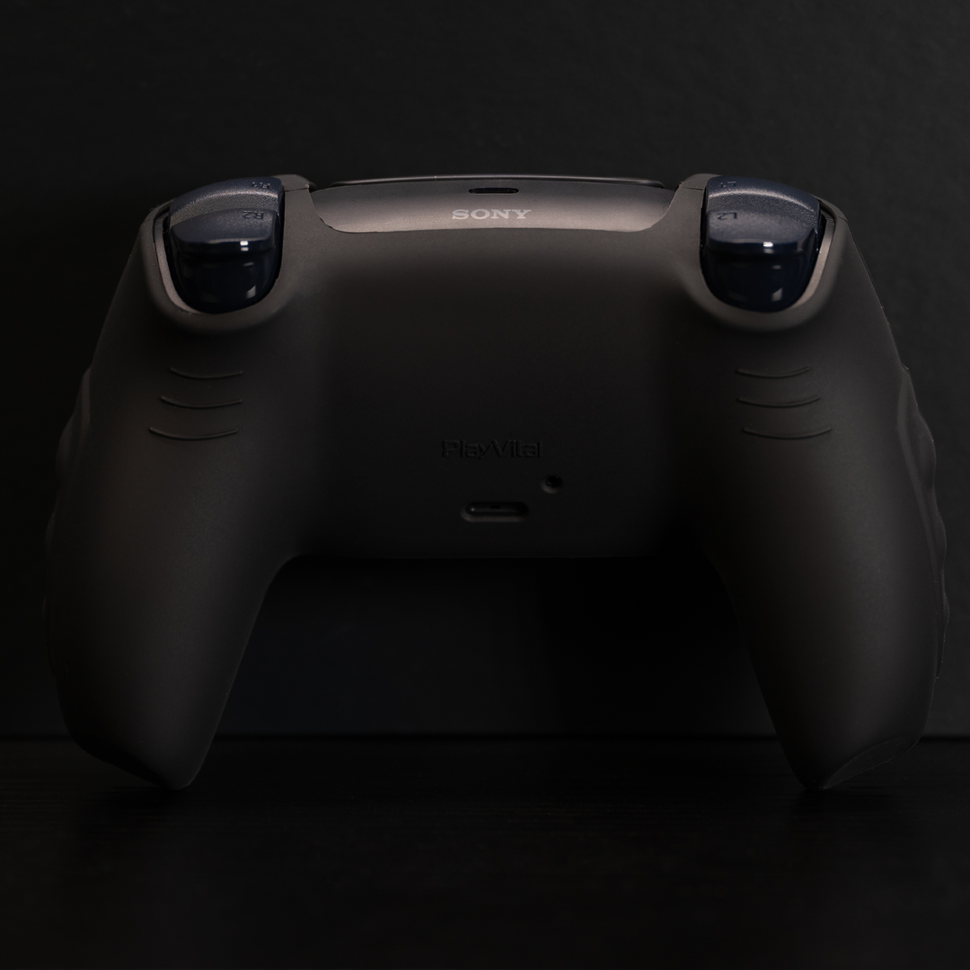 PlayVital Anti-Slip Silicone Case for PS5 Controller Black/White