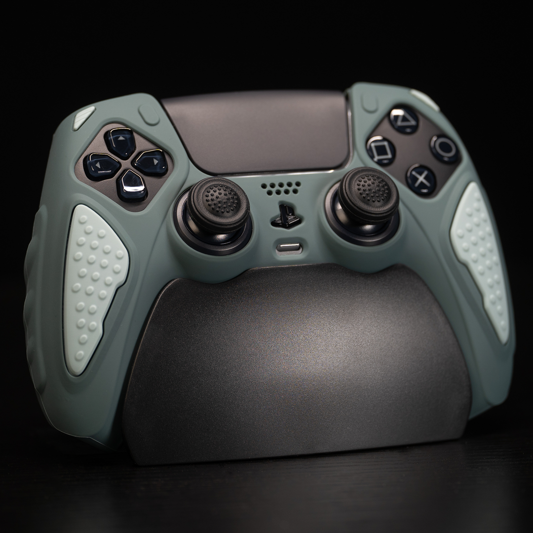 PlayVital Anti-Slip Silicone Case for PS5 Controller Dark Green