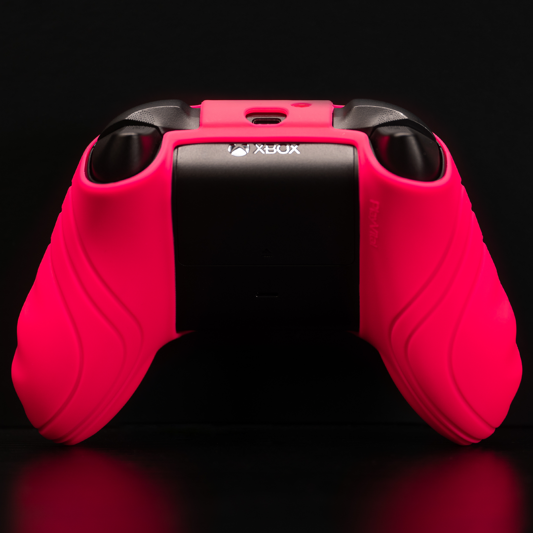 PlayVital Anti-Slip Silicone Case for Xbox Series X/S Controller Hot Pink/White