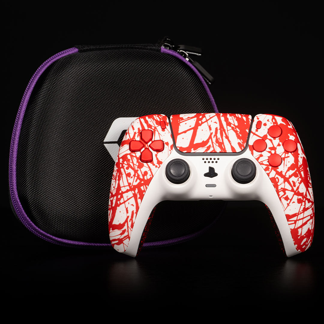 Blood Red Splatter Grips PS5