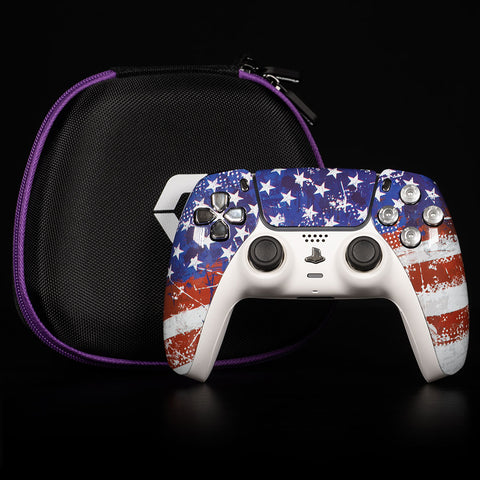 American Flag Silver Chrome PS5